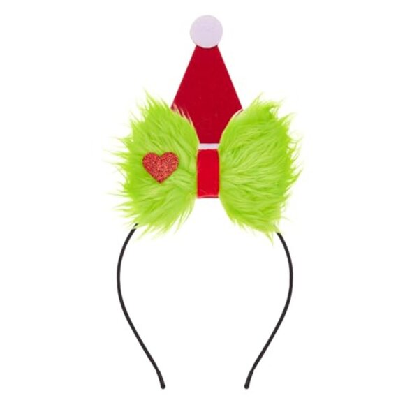 Festive Headband with Detachable Hair Bow Clip - Soft Holiday Accessory Set - Picture 2 of 8